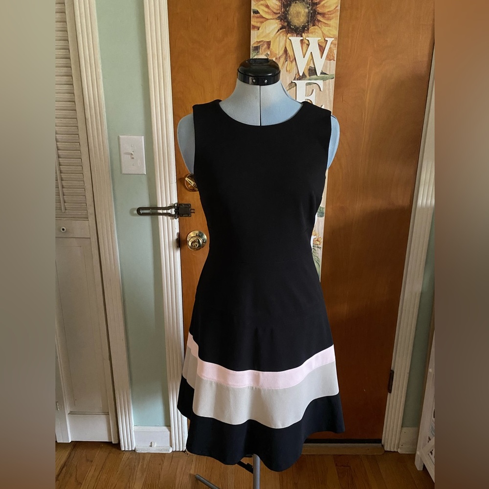 Tommy Hilfiger Colorblock Fit Flare Swing Dress